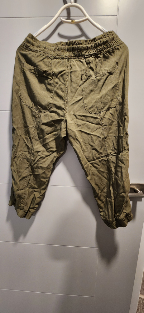 Women's Green  Cropped Pants