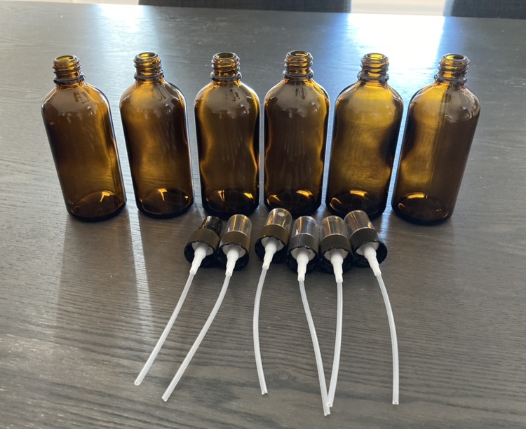 6 amber glass spray bottles. Brand new. Stouffville pickup thumbnail