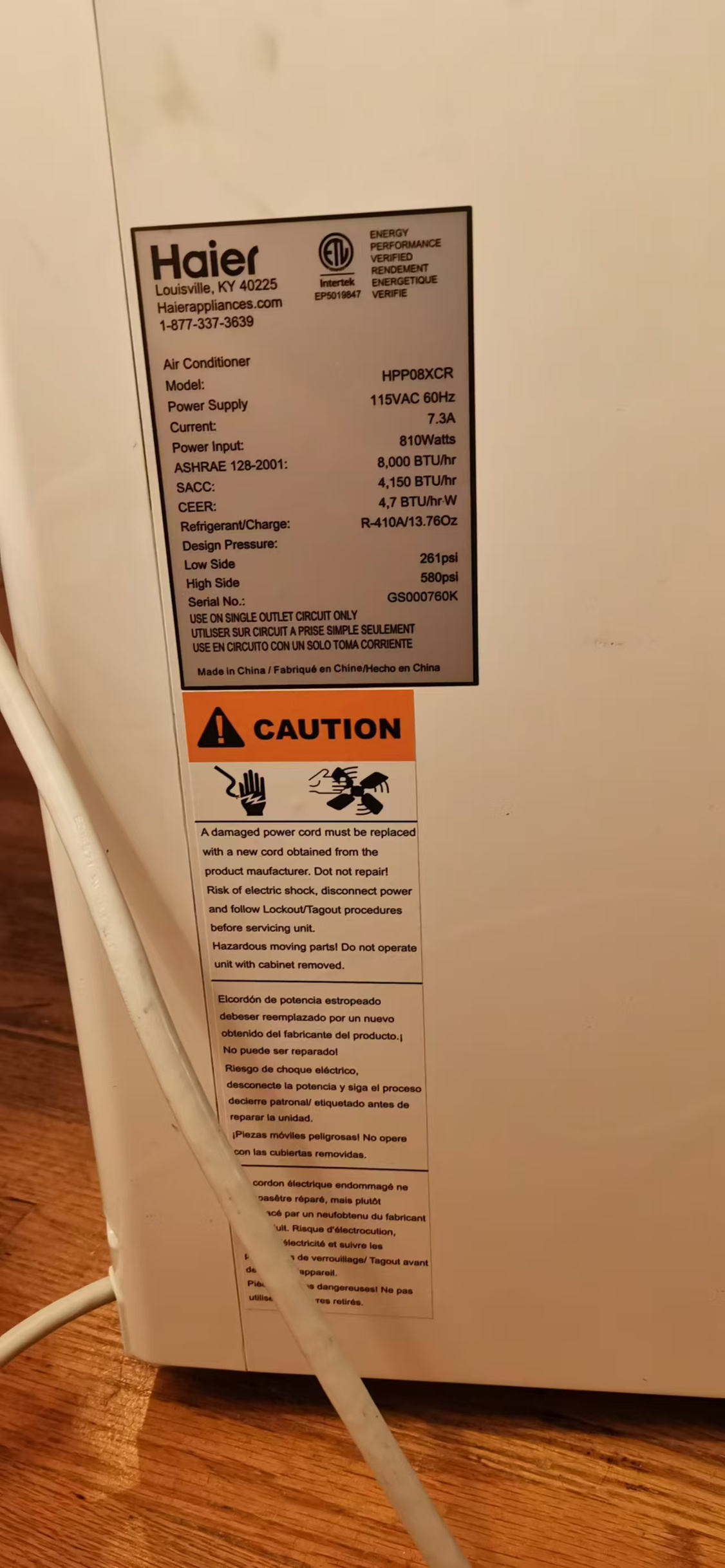 Haier Portable Air Conditioner (with remote + window kit) - photo 2