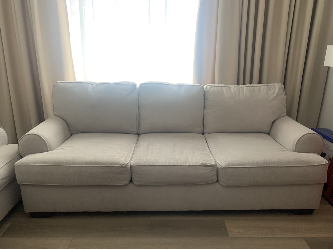 3 seaters Cream sofa from Leons