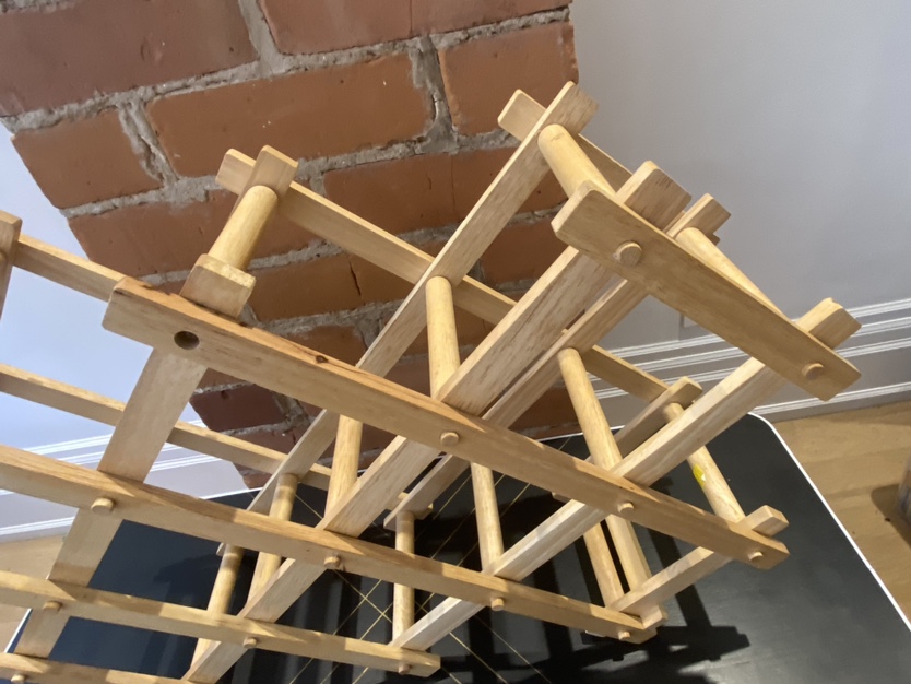 Vintage Wood Accordion Wine Rack image indicator(3)