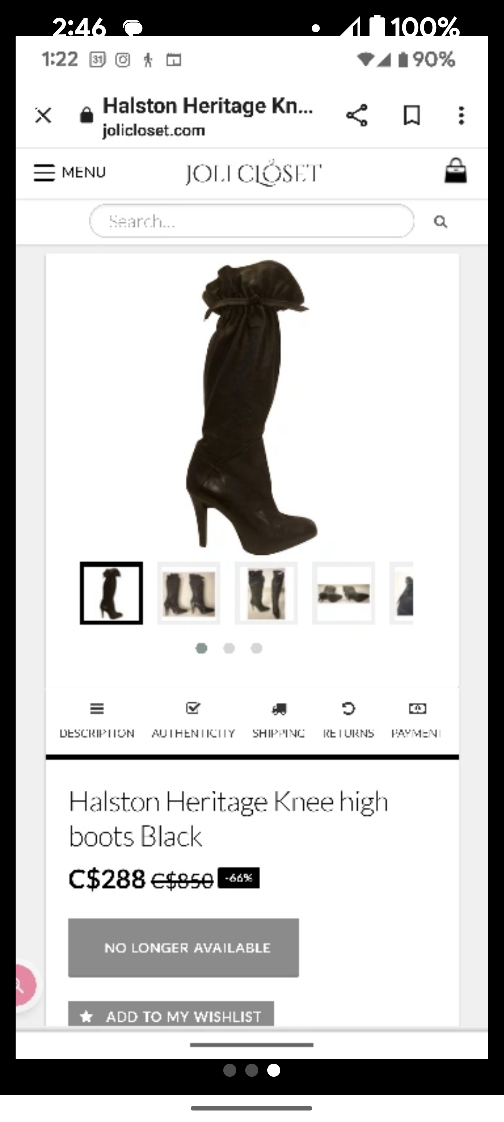 **HALSTON HERITAGE** Leather Knee High Boots image indicator(2)