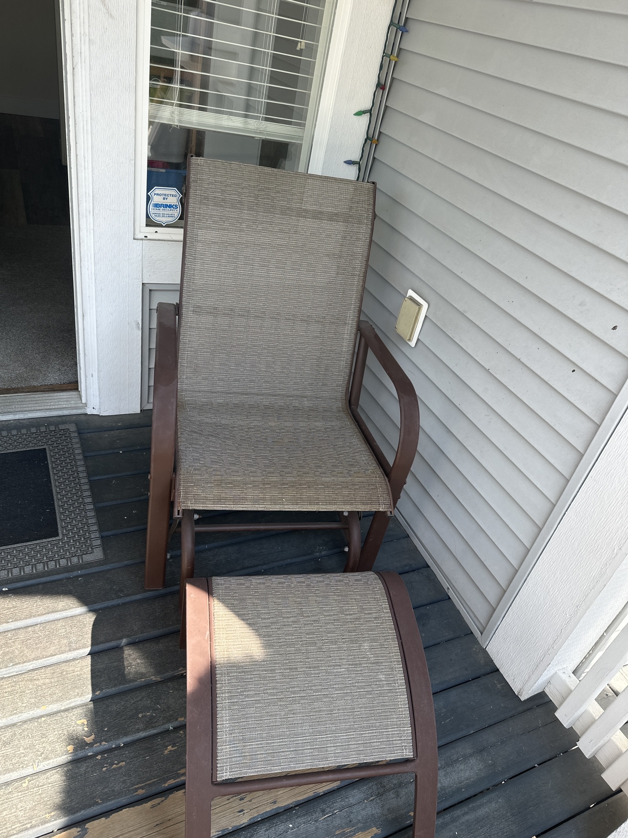 Outdoor Patio Chair with Footrest
