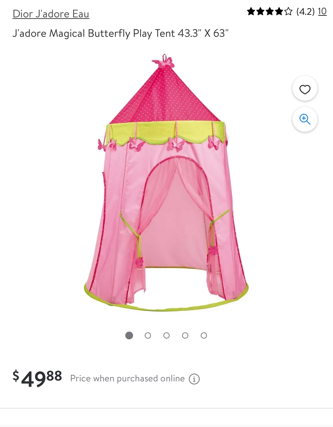 J'adore Magical Butterfly Play Tent - photo 3