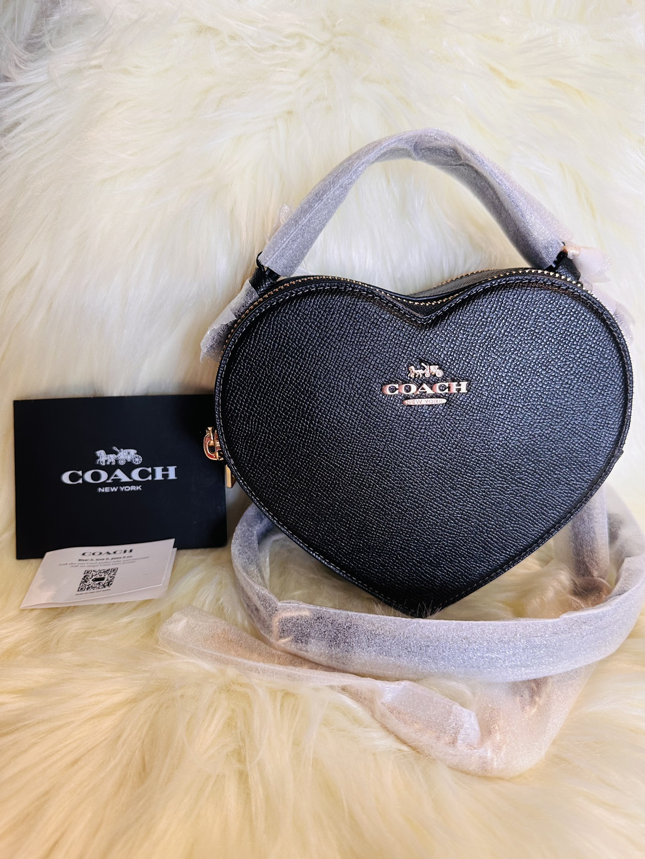 Coach bag brand new heart shape