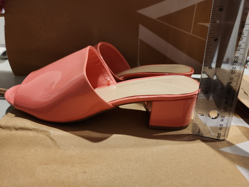 Coral Pink Block Heel Mules - photo 2