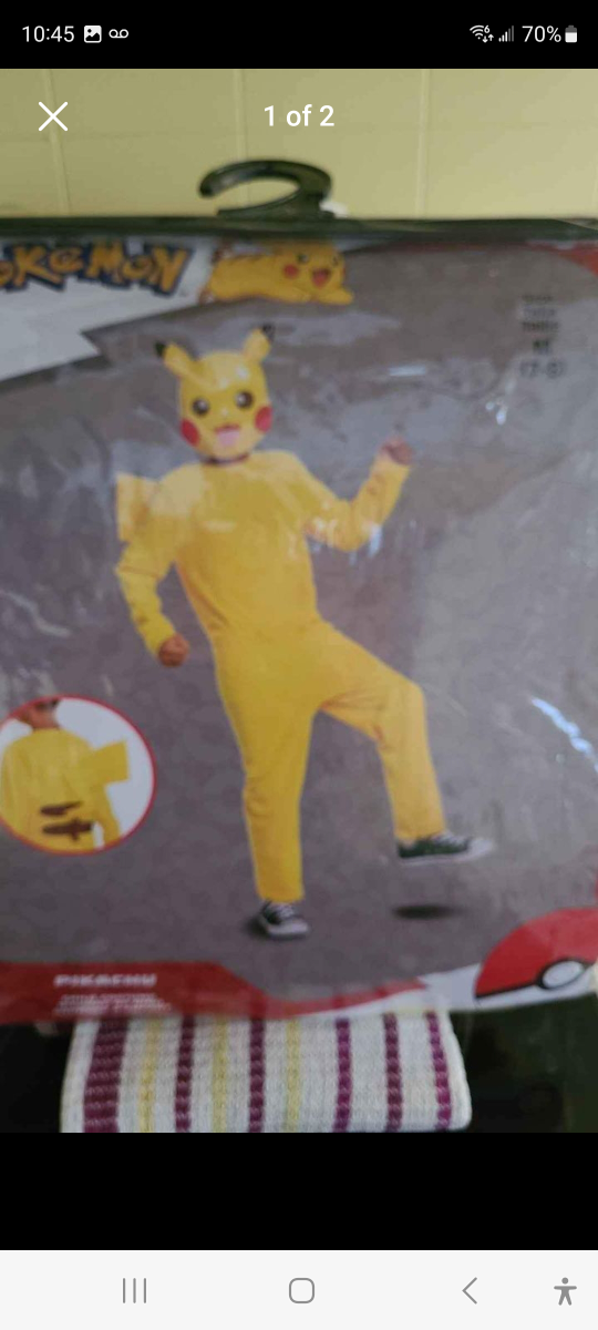 Kids' Nintendo Pokemon Pikachu Yellow Jumpsuit Costume