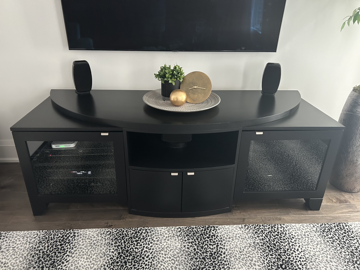 Stylish Custom Black TV/Entertainment Unit