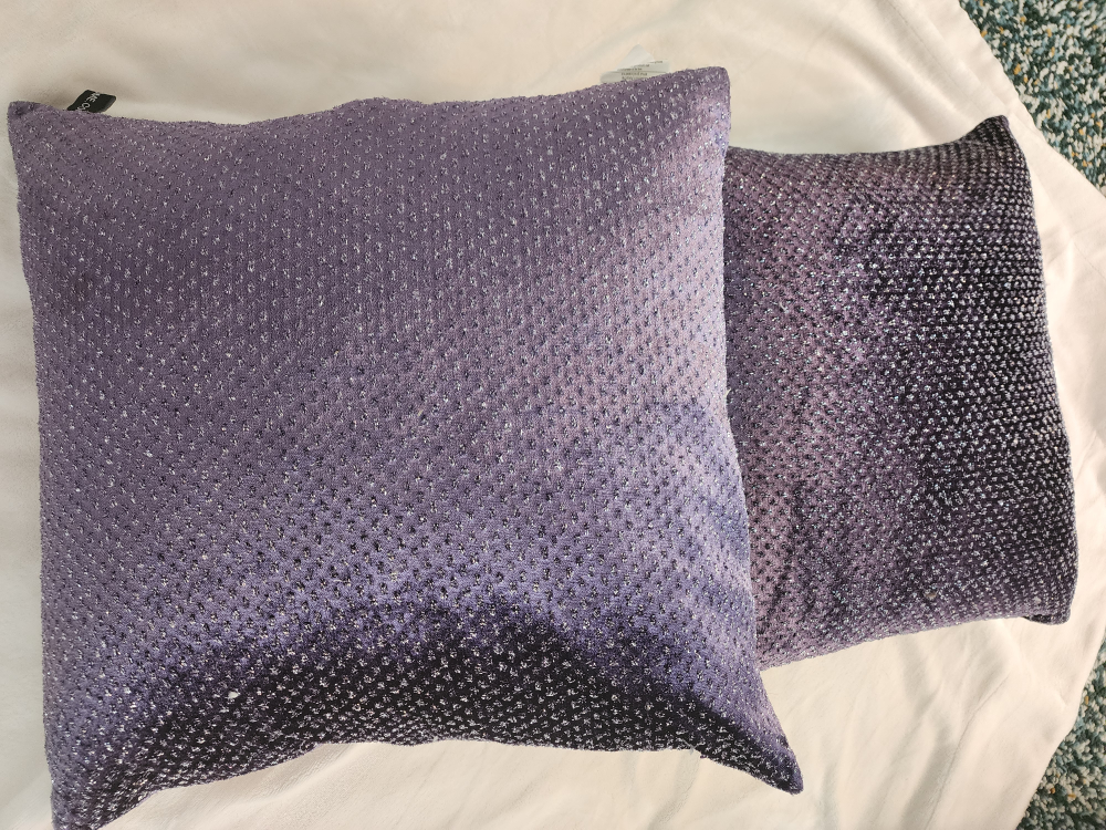 Purple Velvet Throw Pillows (Set of 2) - photo 3