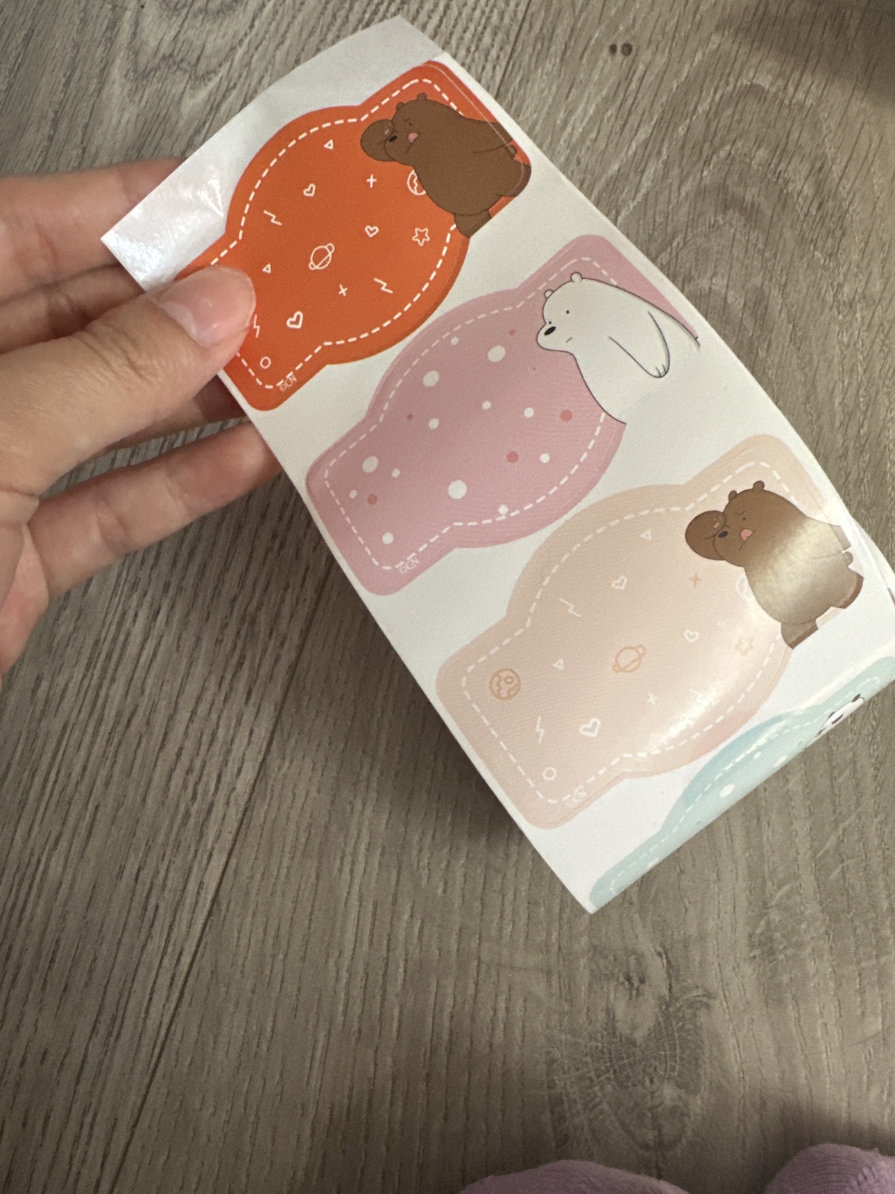 Roll of we bare bears labels thumbnail