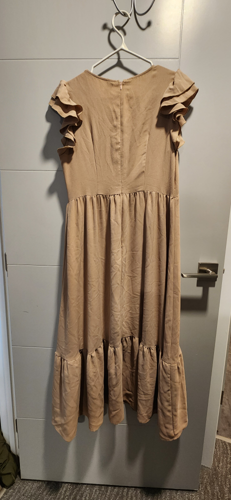 Brown Ruffled Midi Dress - photo 2