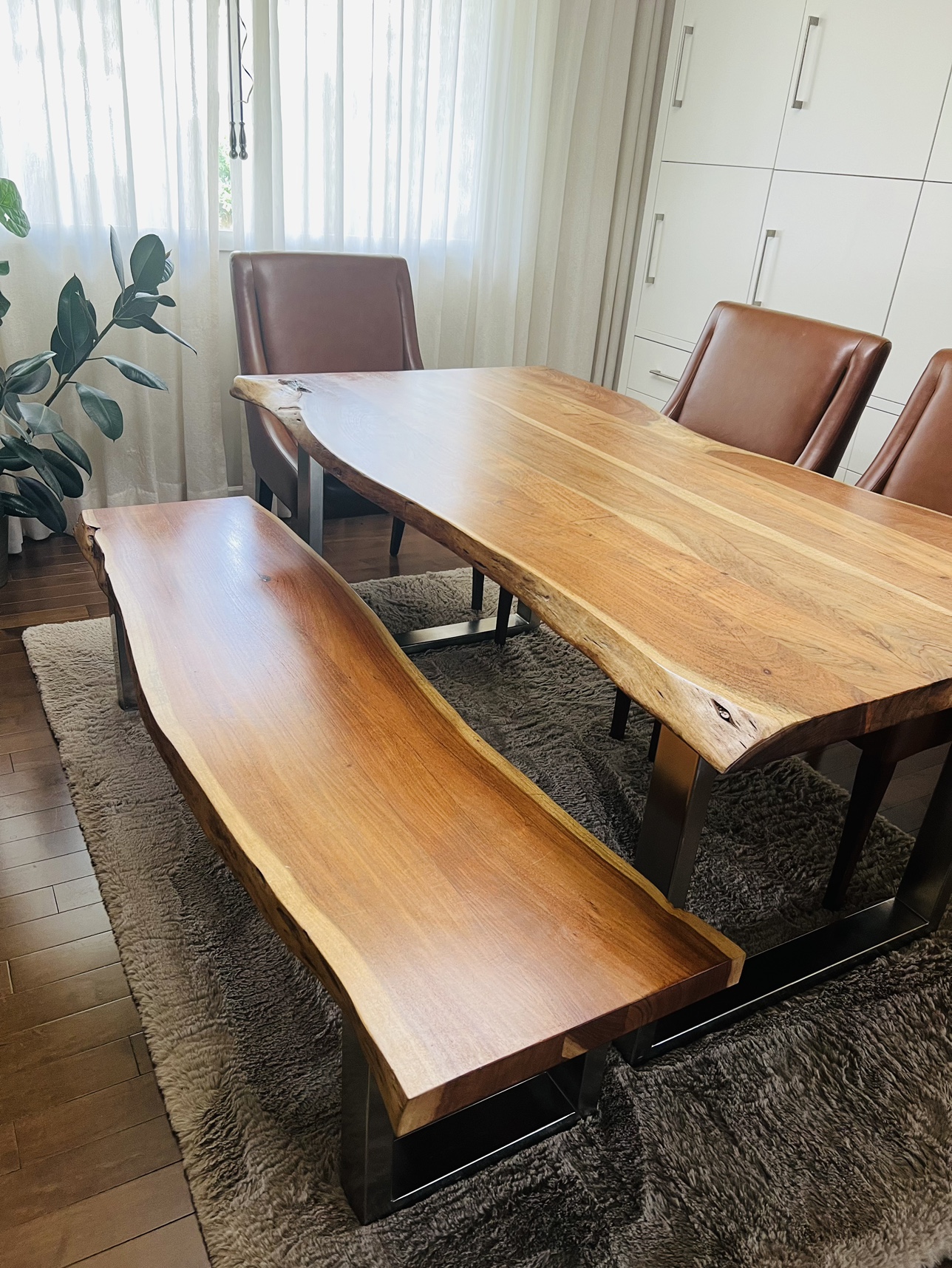 Live Edge Dining Table and Bench - photo 2