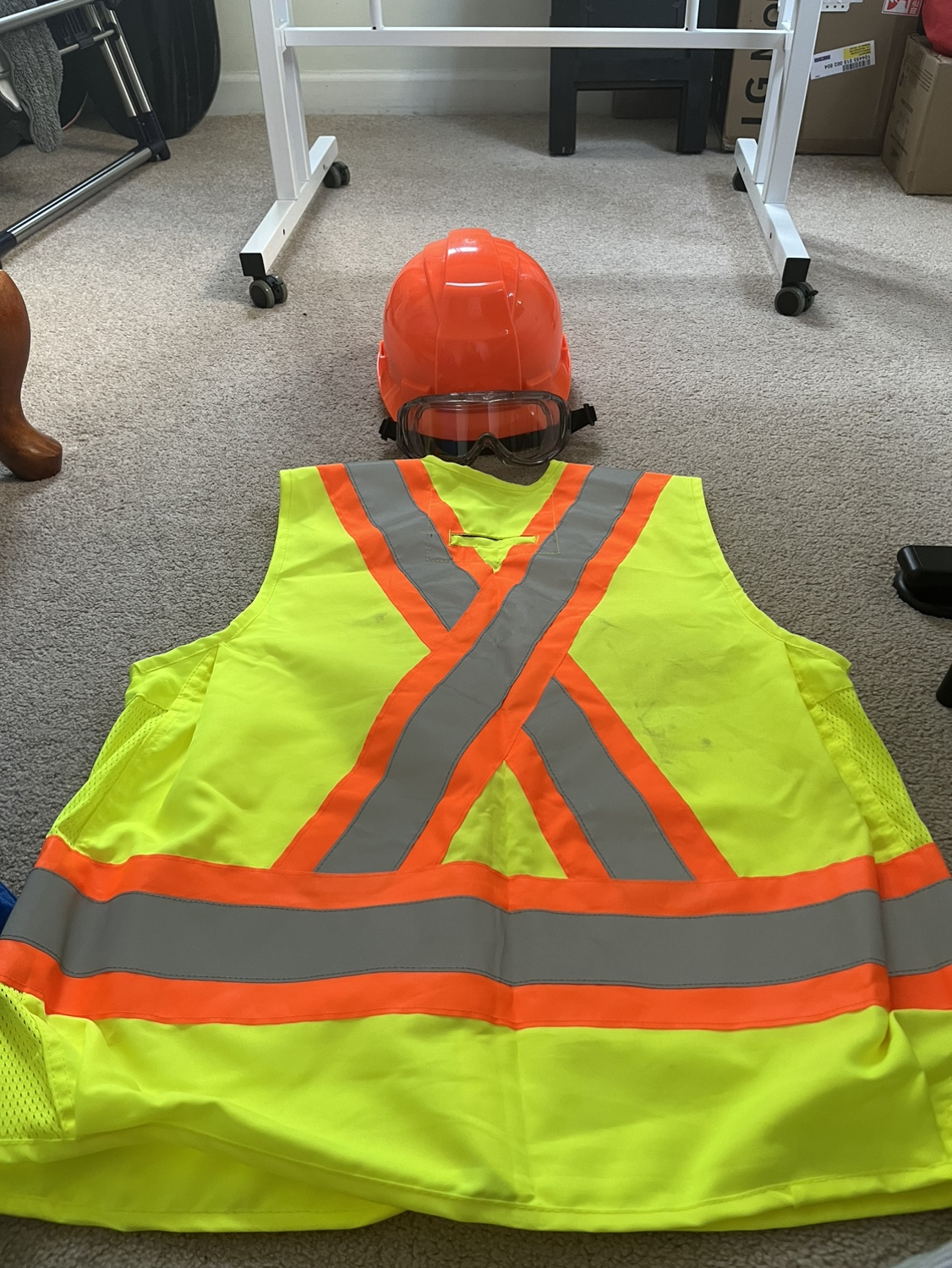 Mark’s hard hat, safety glass, safety vest set - photo 2