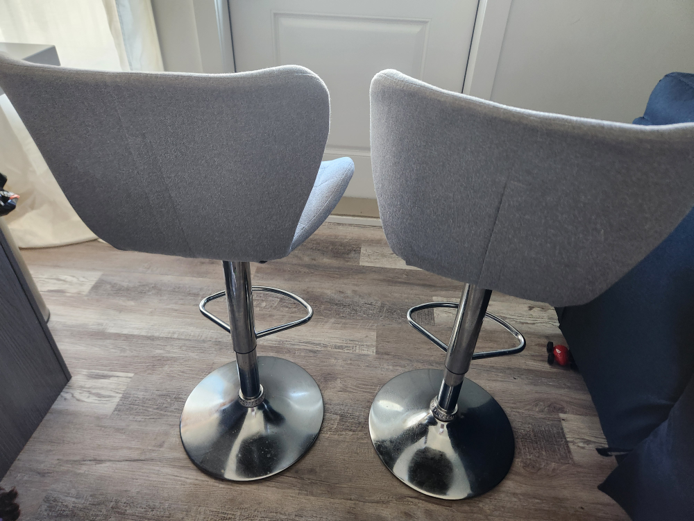 Grey Swivel Bar Stools
