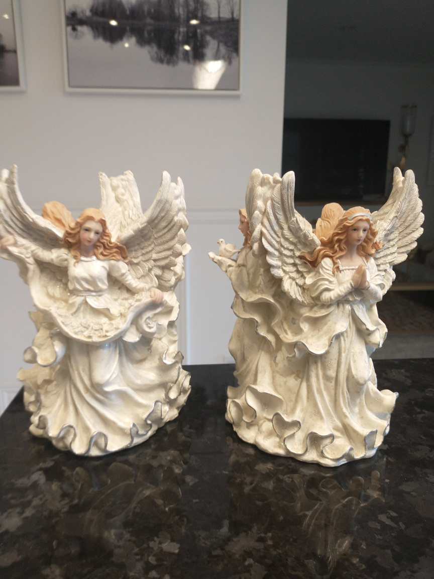 Set of 2 Angel Candle Holders thumbnail