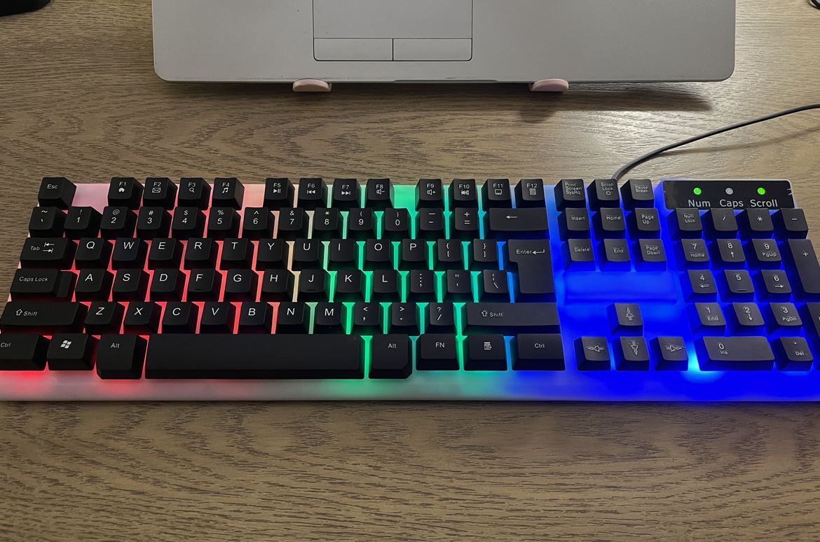 ⌨️Keyboard with Rainbow color LED