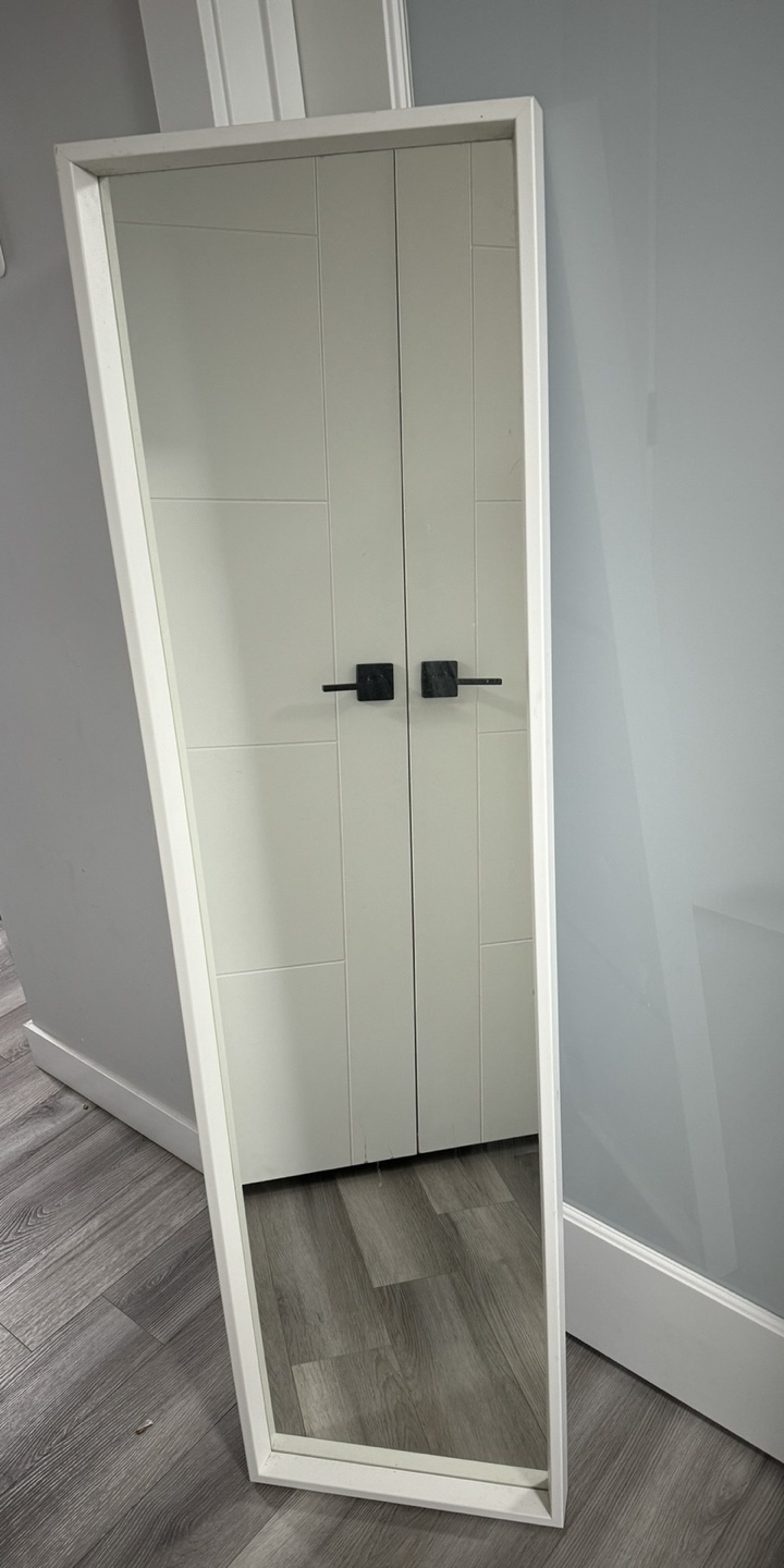 Full Length Mirror with White Frame