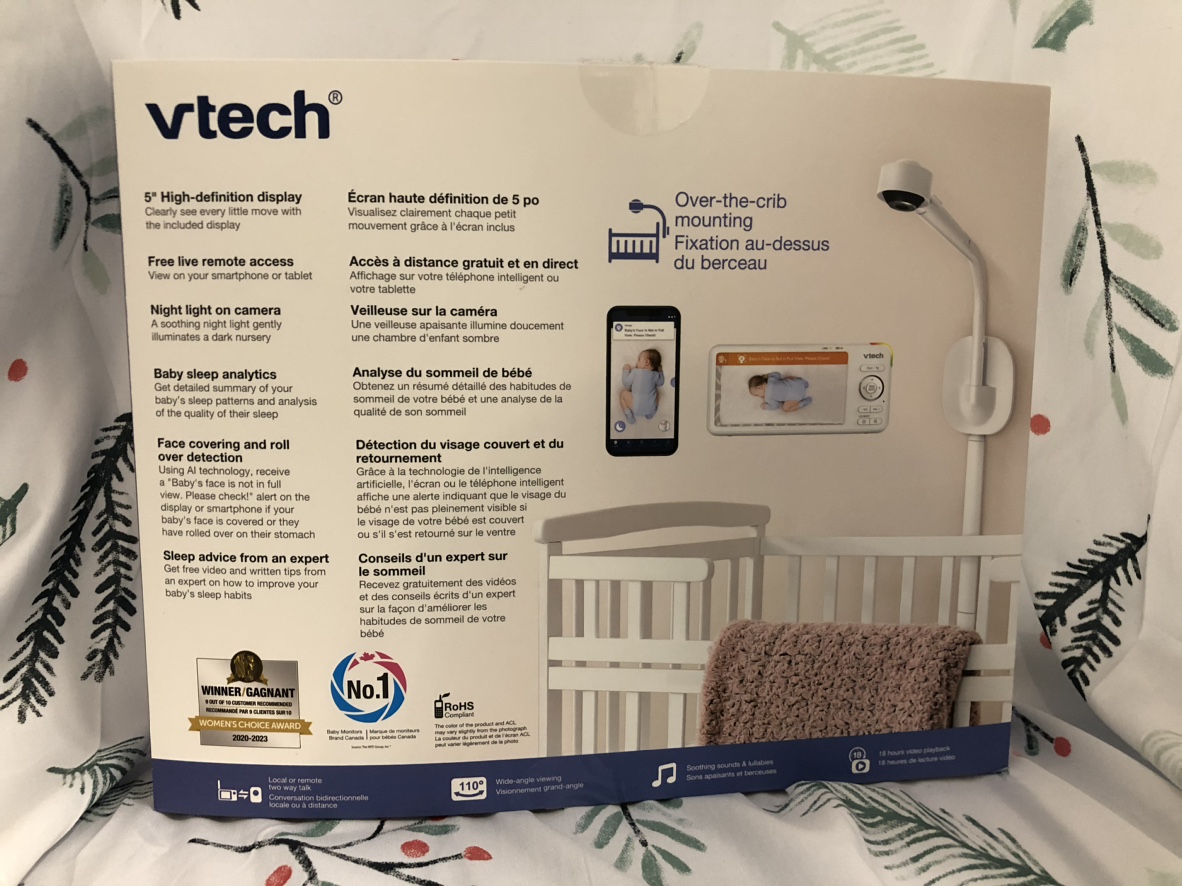 New Vtech 5” Smart Nursery Over the Crib Mount Monitor image indicator(6)