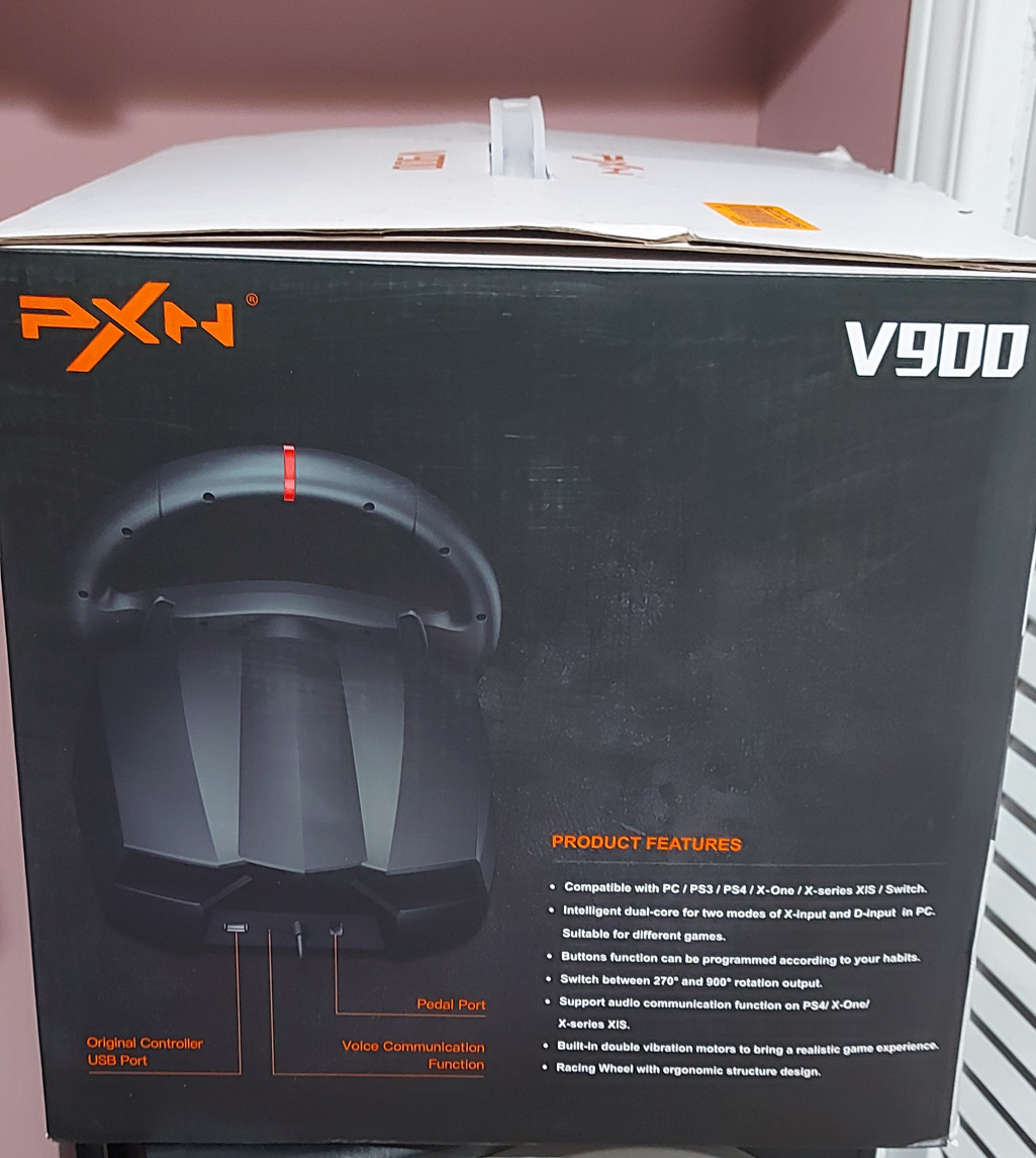 Racing Game Steering Wheel with pedals image indicator(2)