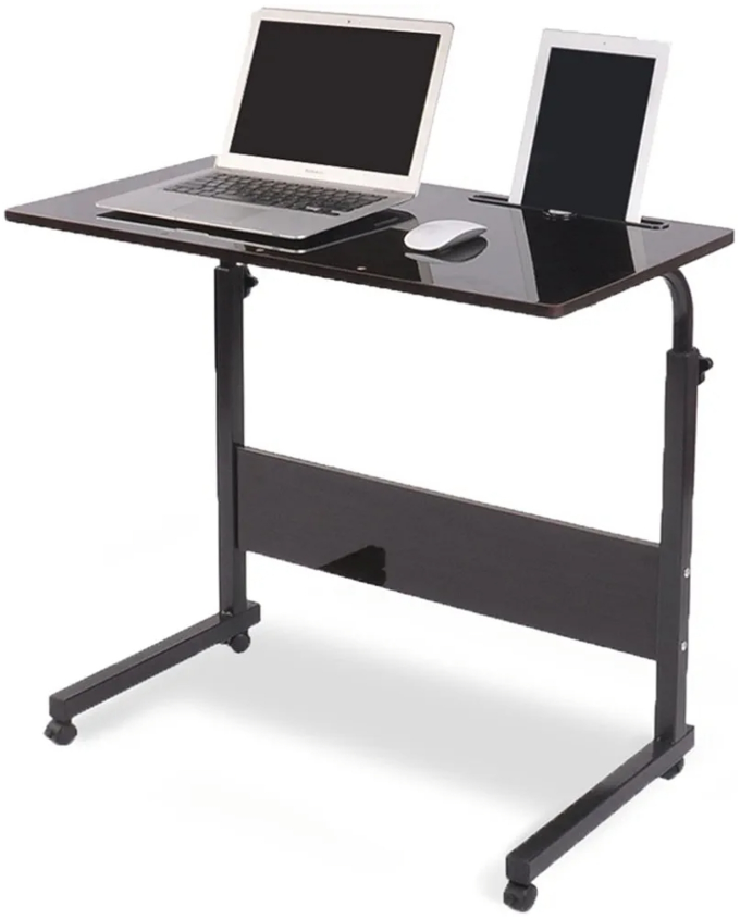 Adjustable Laptop Table with Wheels or Mobile Side Table