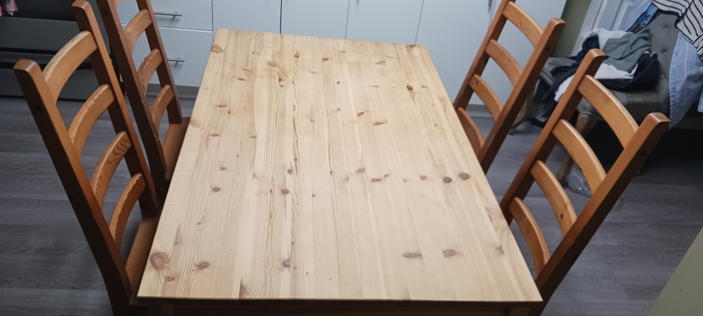 Wooden dining table and chairs image indicator(4)