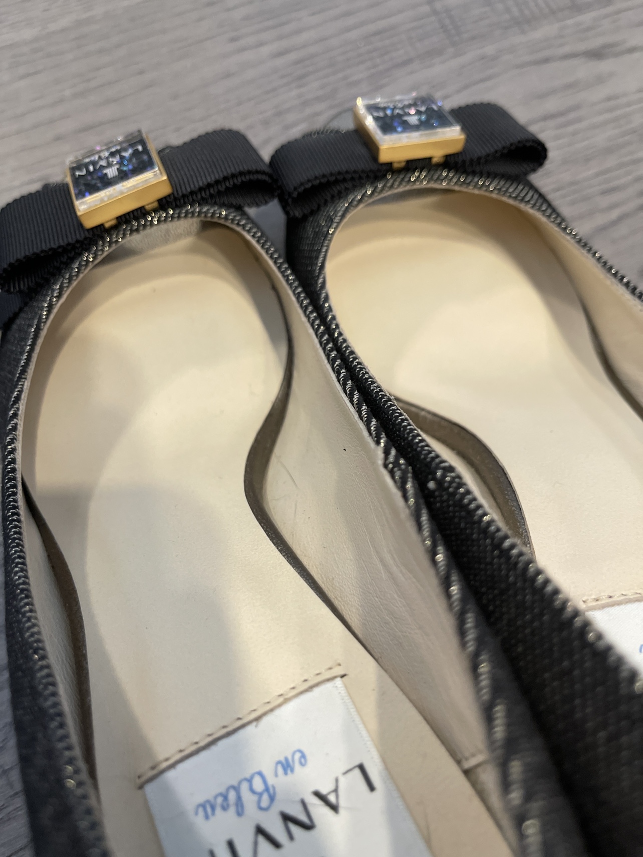 Brand New Japan Made Lanvin Black Peep Toe Heels 2.5” image indicator(8)