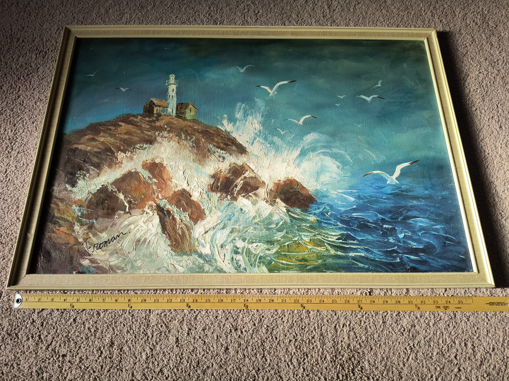 Framed Lighthouse Painting - photo 2