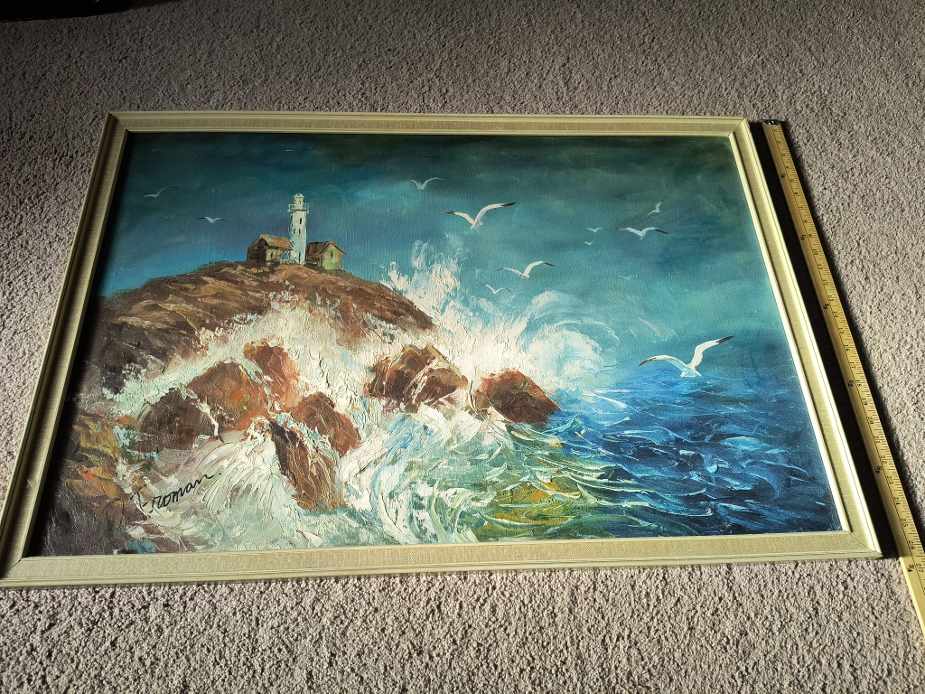 Framed Lighthouse Painting - photo 3