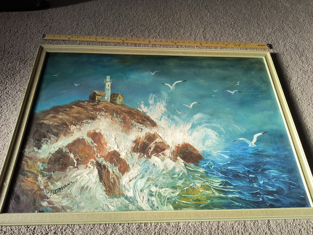 Framed Lighthouse Painting - photo 4