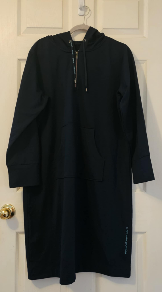 Navy Blue Olsen Women's Hooded Sweater Dress thumbnail