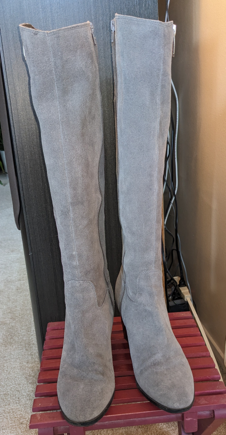 Nine West Grey Suede knee high Boots