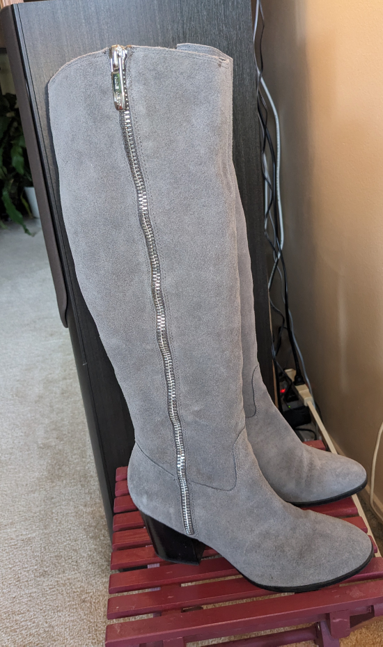 Nine West Grey Suede knee high Boots - photo 3