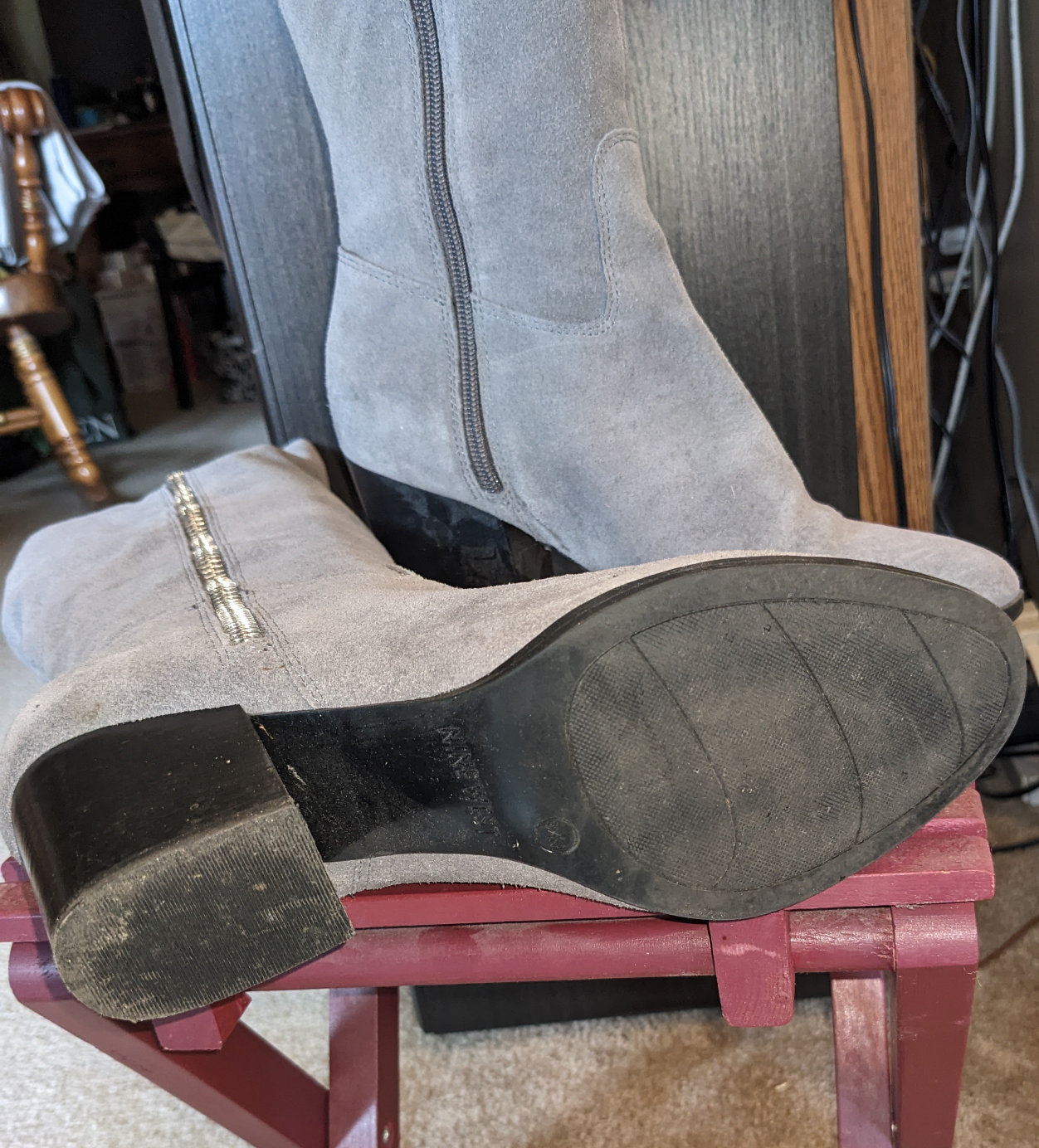 Nine West Grey Suede knee high Boots - photo 4
