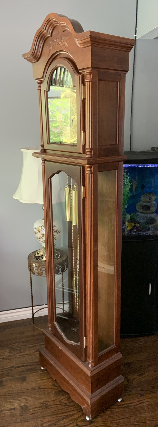 1980’s Tempus Fugit Grandfather Clock w/ key thumbnail