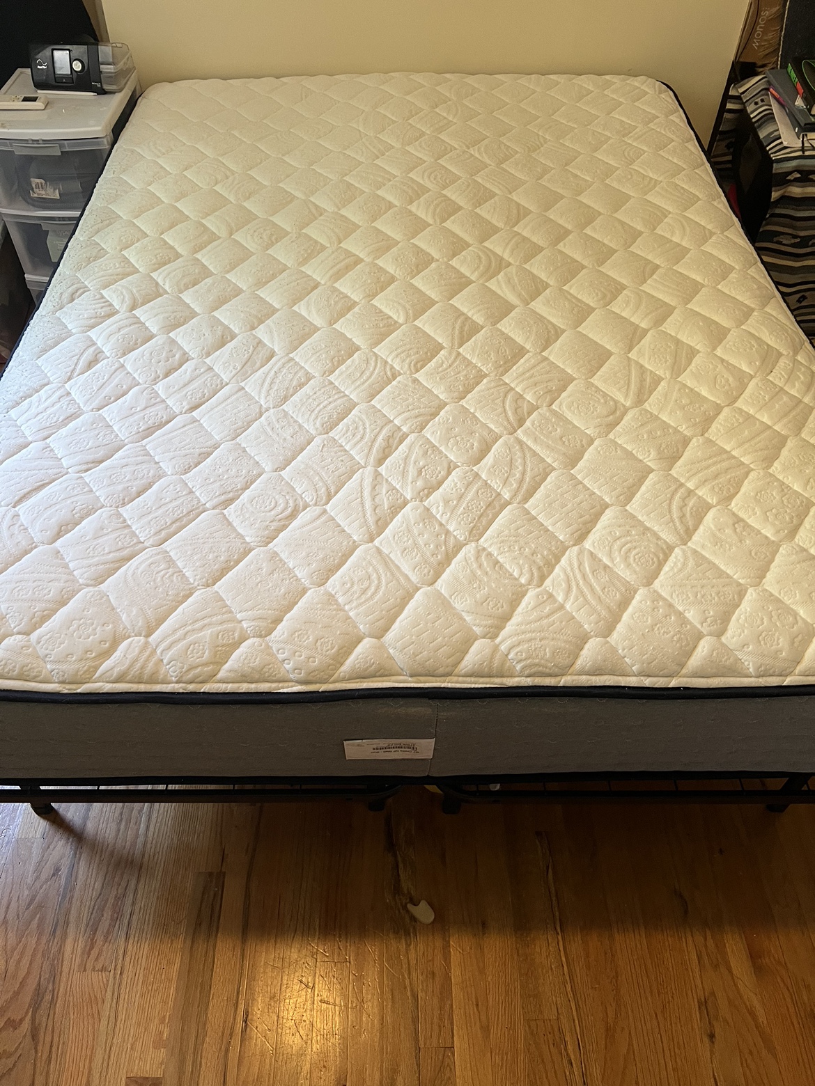 Queen size mattress with protector cover