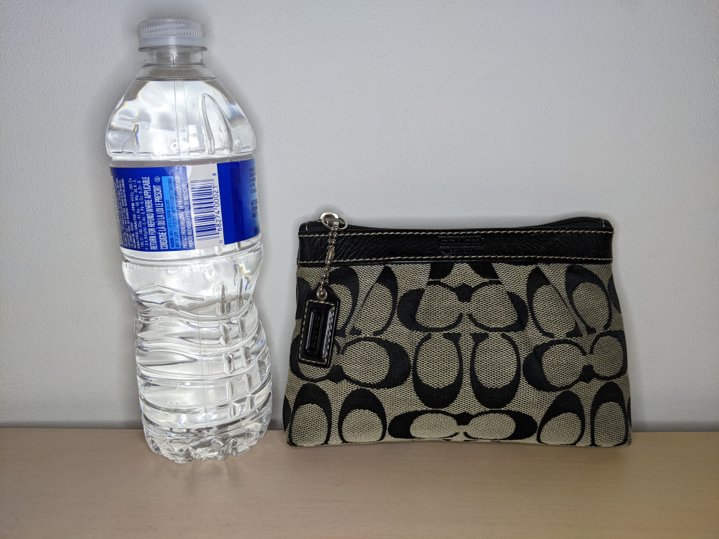 COACH Signature C Corner Zip Pleated Leather Grey Sateen image indicator(2)