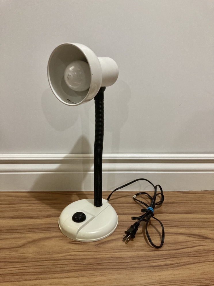White metal Gooseneck office desk/table lamp image indicator(3)