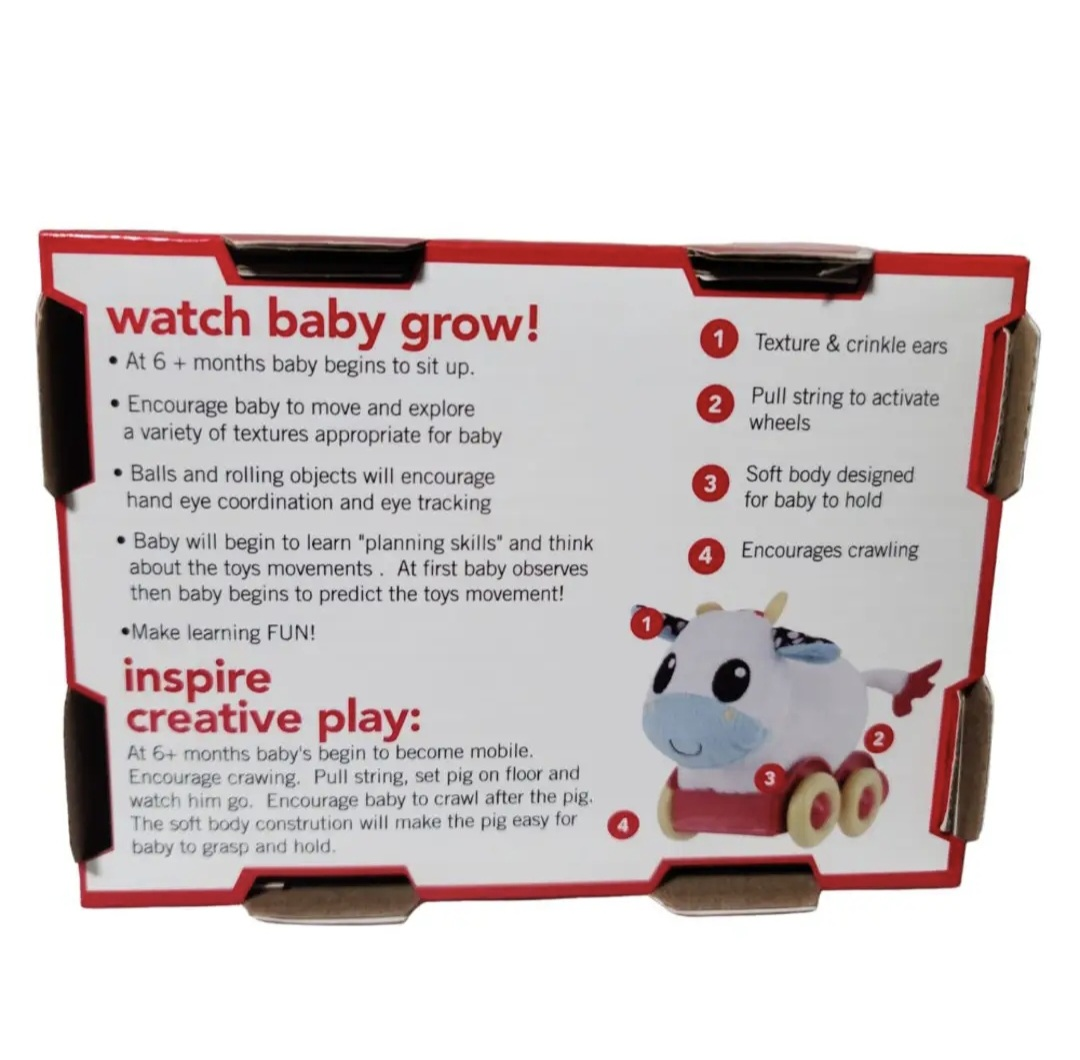 Sassy Kids Pull and Roll Cow Toy image indicator(4)