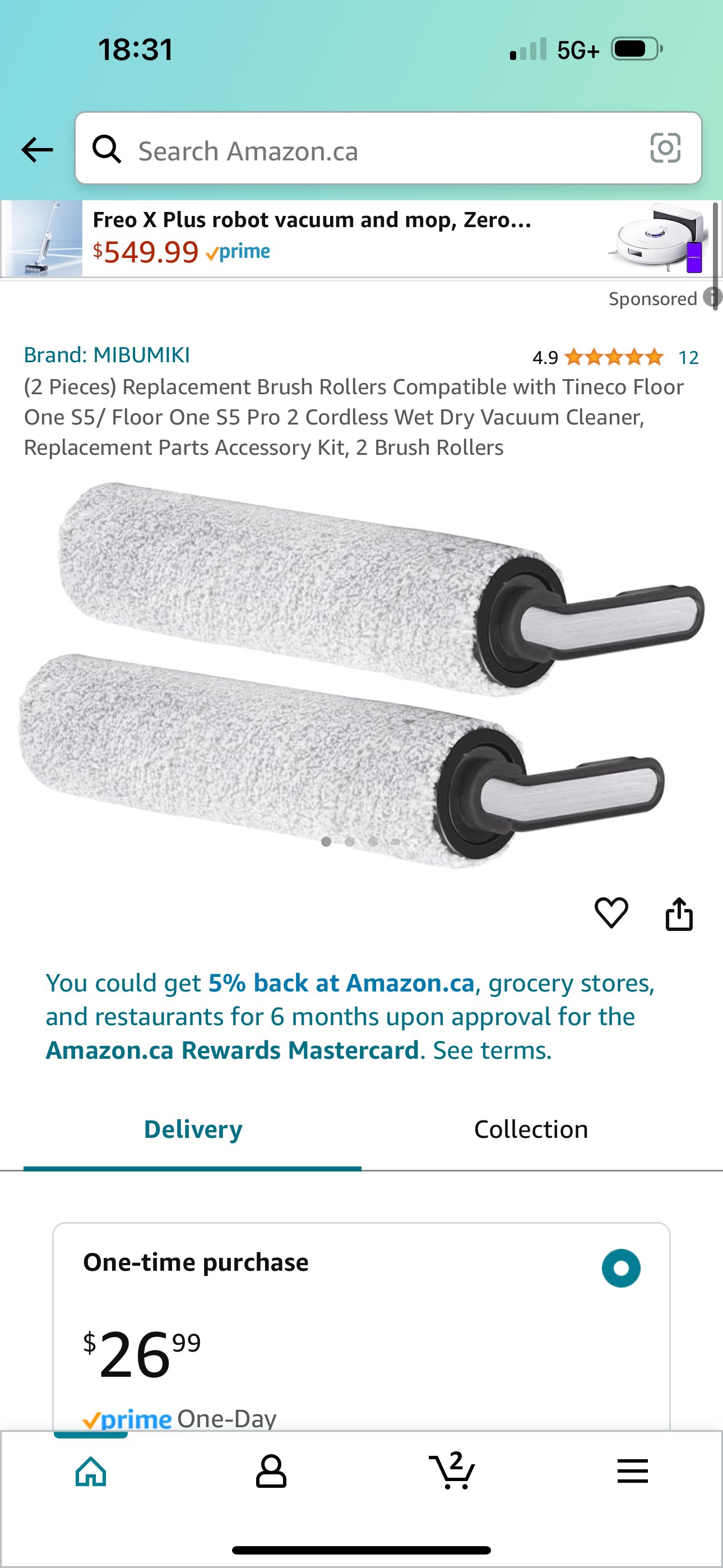 Tineco Floor One S5 Replacement Brush Rollers - photo 4
