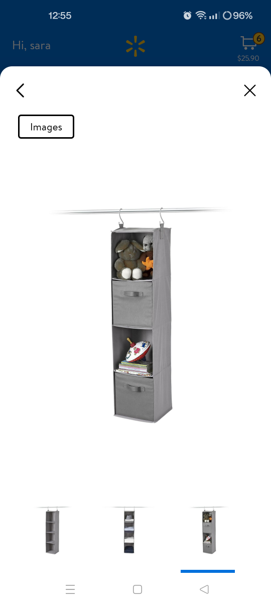 Grey 4-Shelf Closet Organizer thumbnail