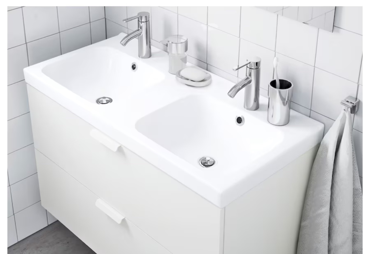 IKEA “ODENSVIK” CERAMIC DOUBLE SINK•NEW IN THE BOX image indicator(3)