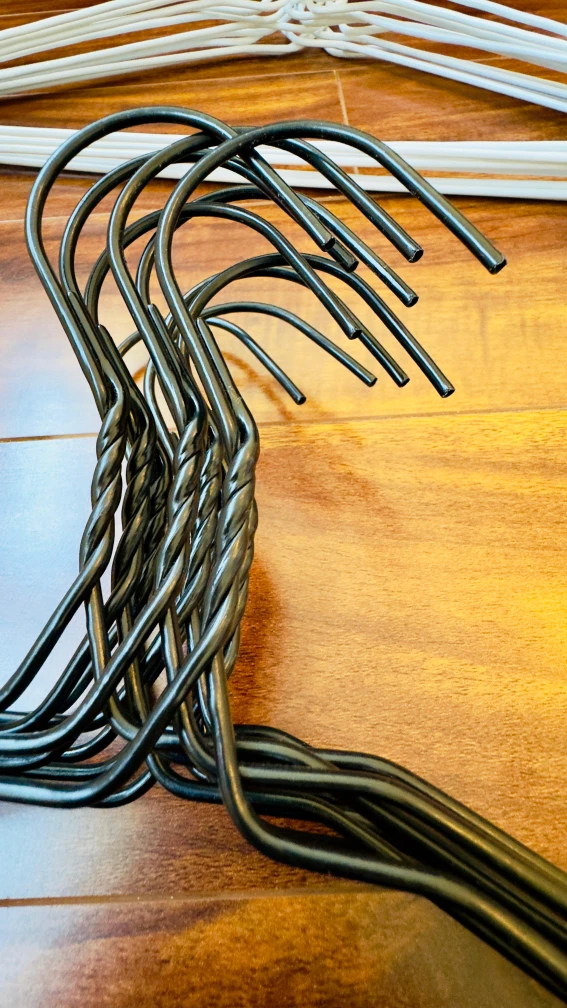 Metal Hangers, Closet Hangers, white and black 10 Pcs set - photo 4