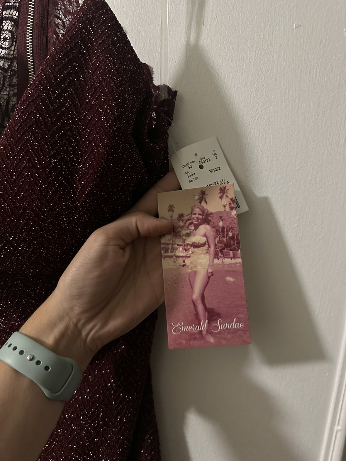 Burgundy Sparkle Dress - photo 4