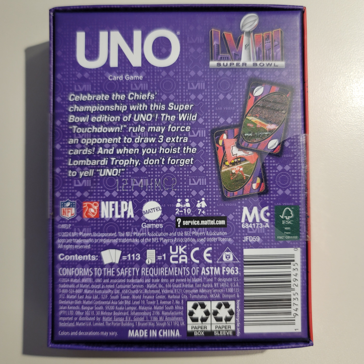 UNO Super Bowl LVII Kansas City Chiefs Edition - photo 2