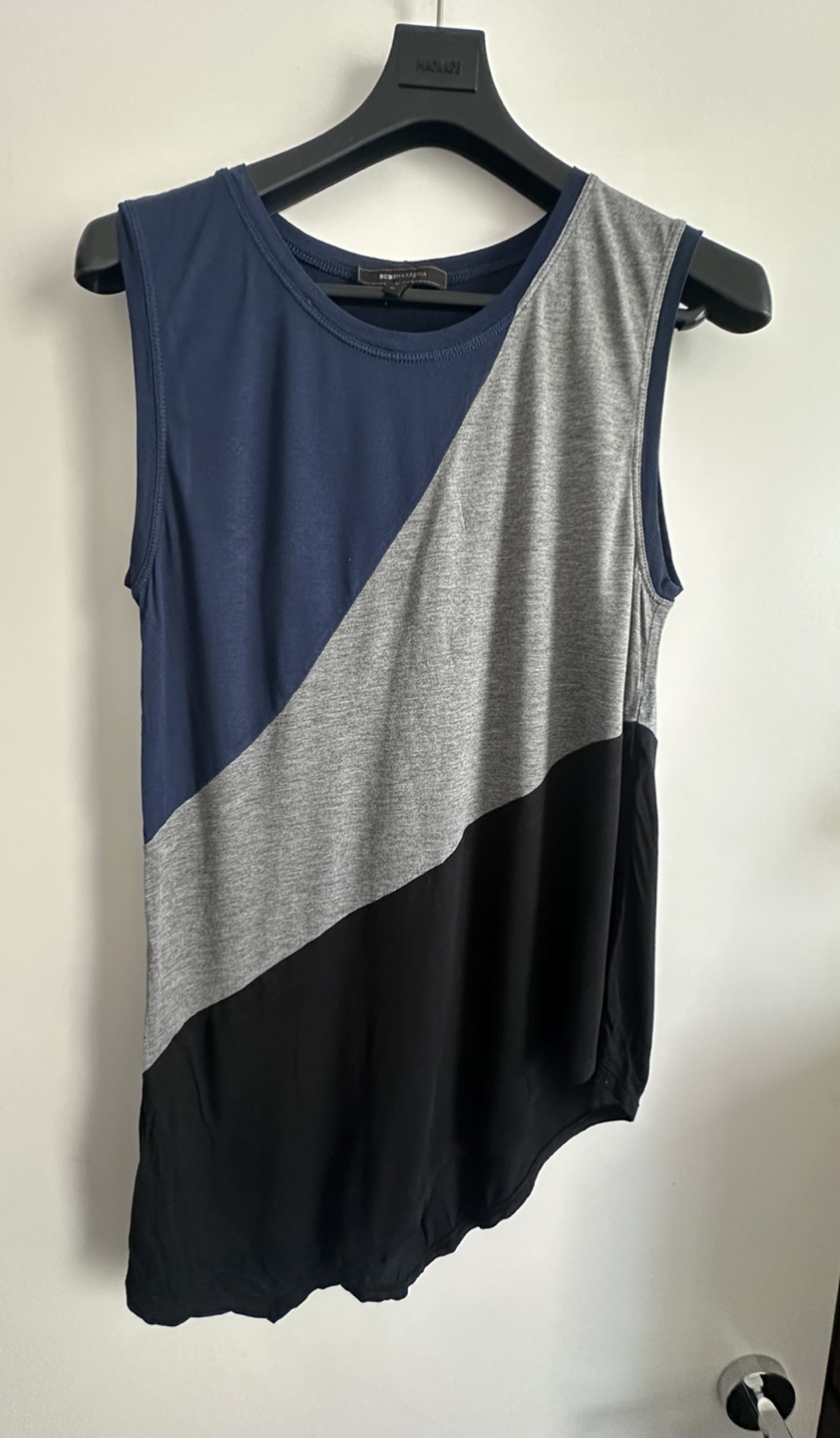 BCBG asymmetrical top.