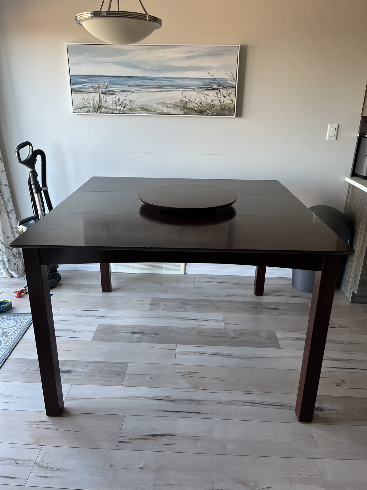 8 person bar height dining table with lazy susan - photo 4