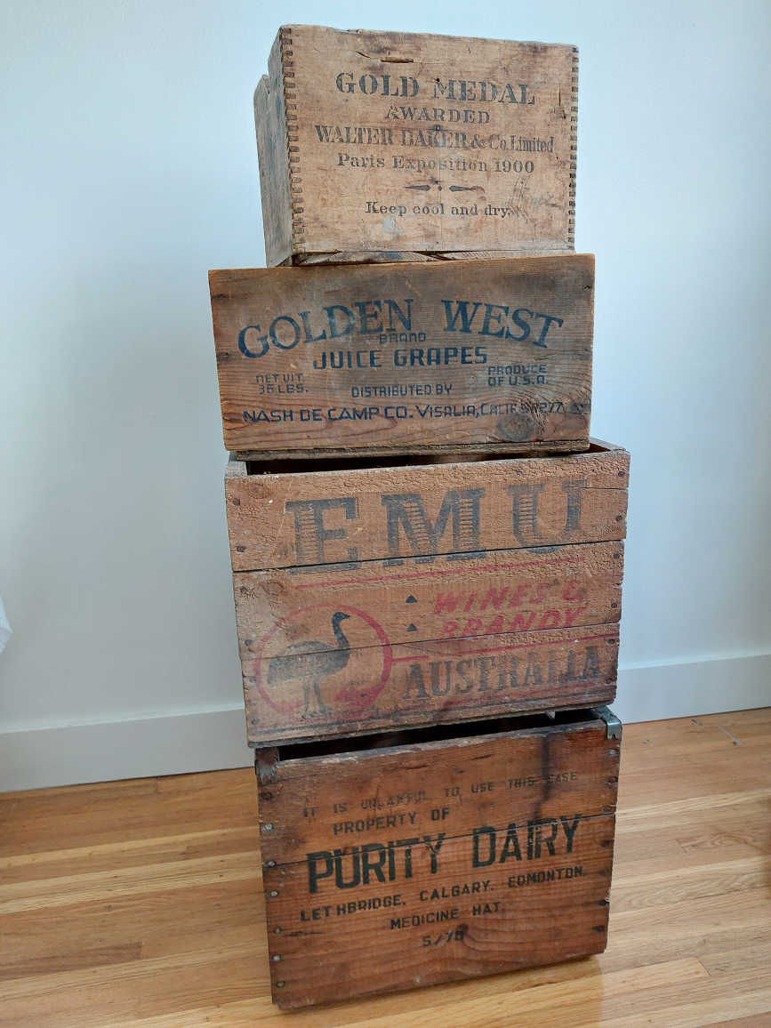 Antique Wooden Advertising Crates - photo 2