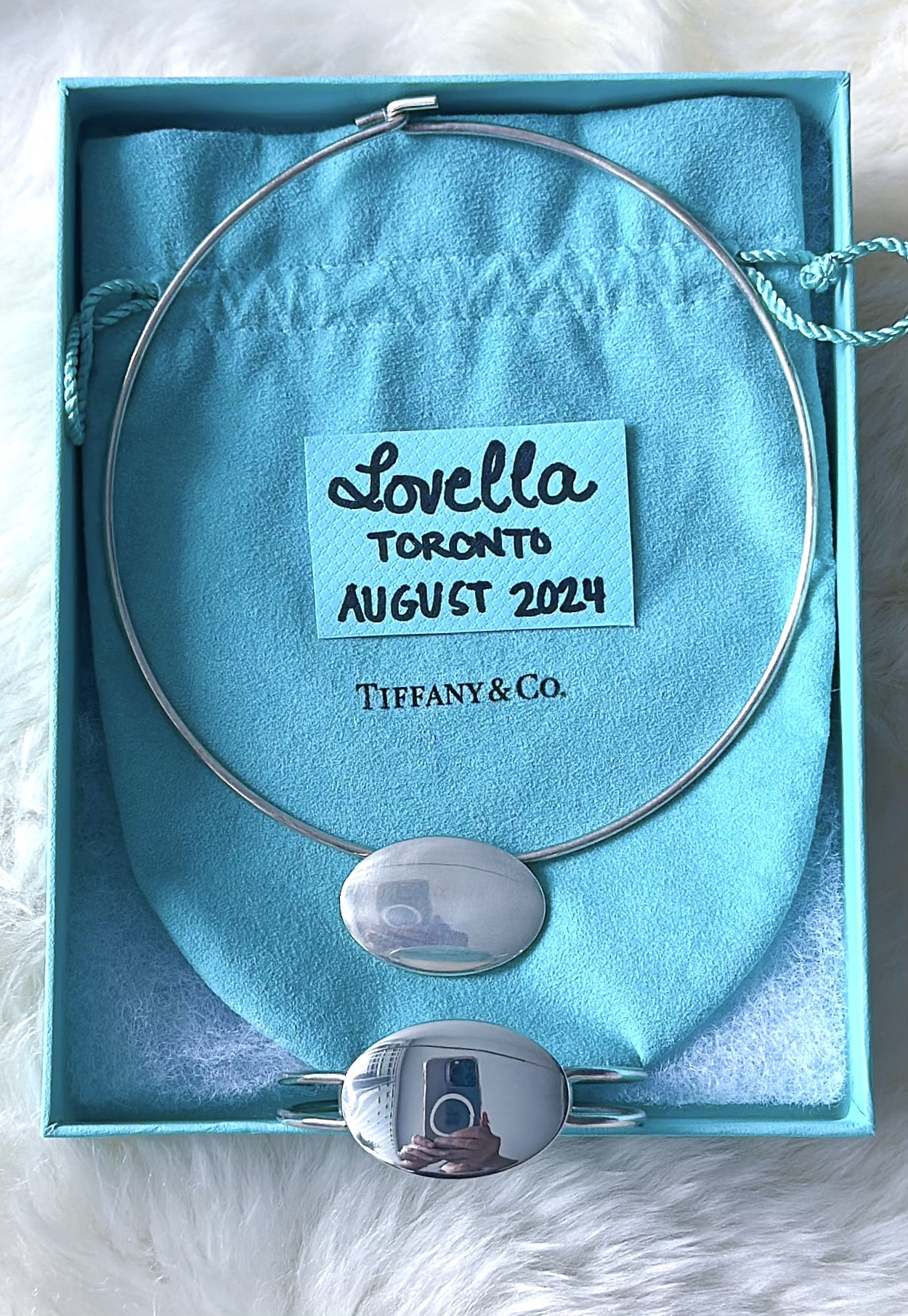 Tiffany & Co. XL oval ta wire necklace and bracelet SET image indicator(2)