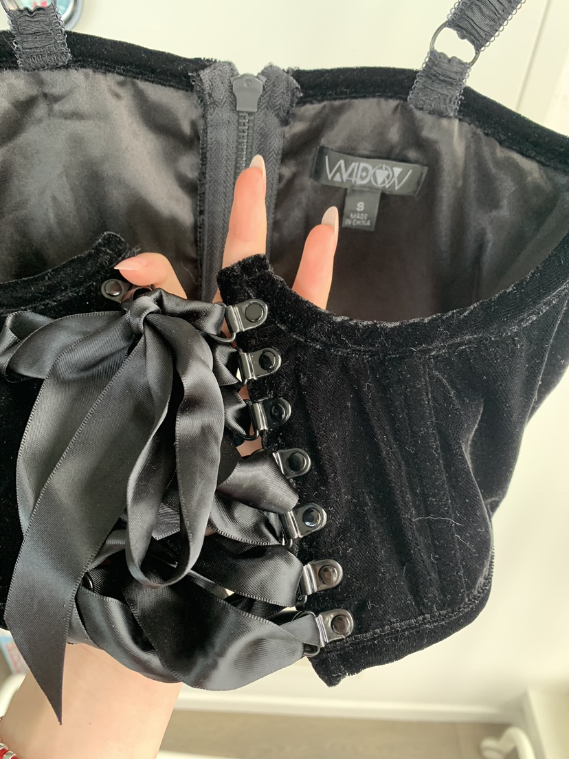 Black Velvet Corset Top🌙 image indicator(2)