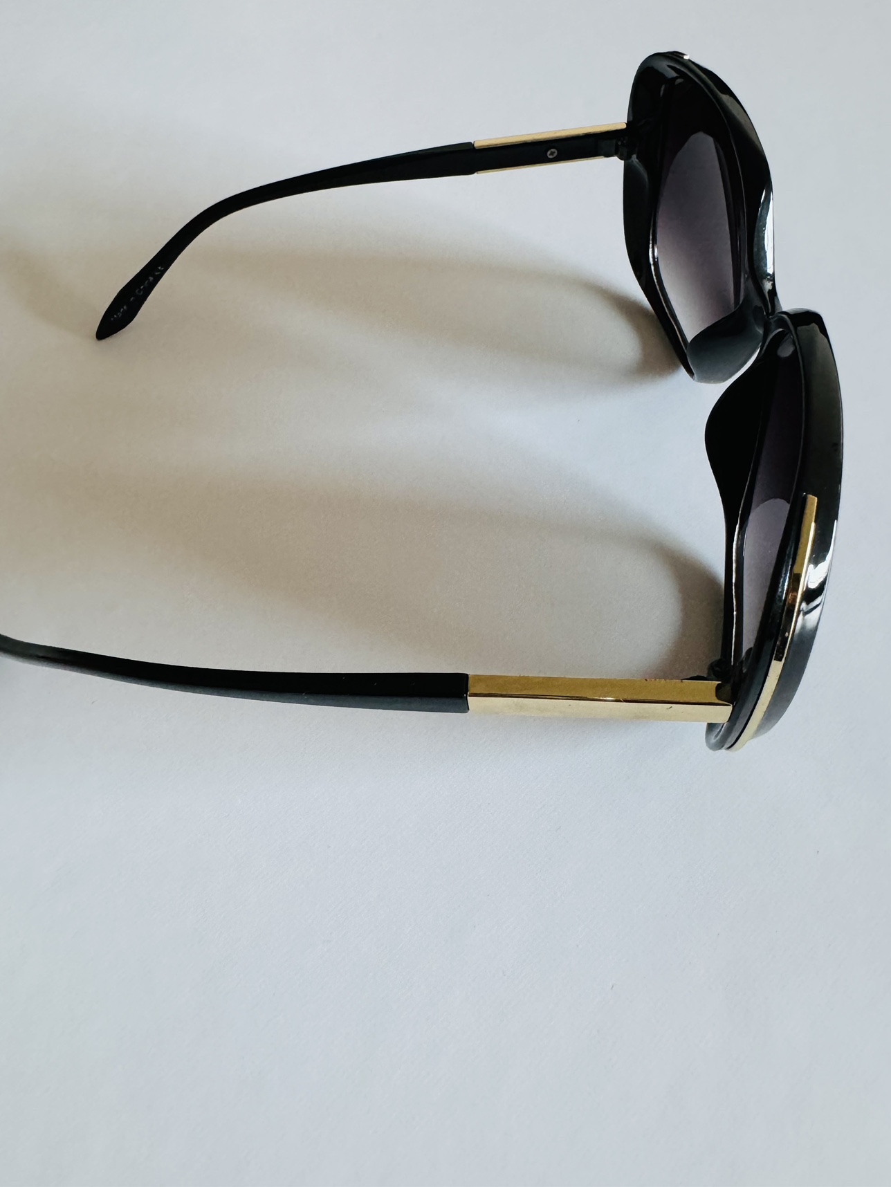 Black Sunglasses with Gold Trim - photo 2